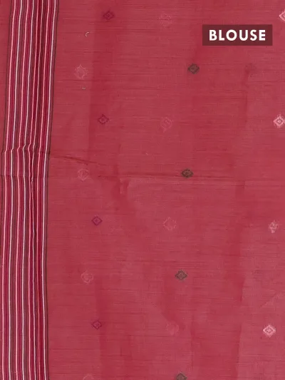 Peach Orange and Pink Jamdhani Cotton Saree